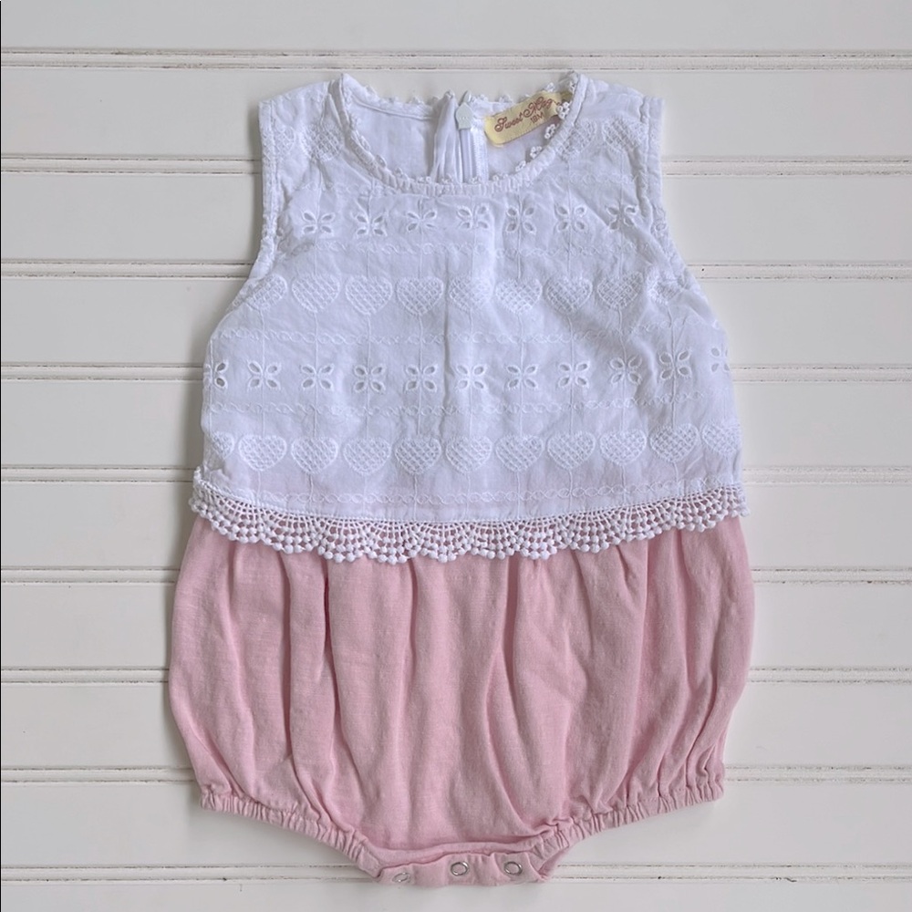 SWEET MAGNOLIA EUC Embroidered Eyelet Lace Pink Bubble